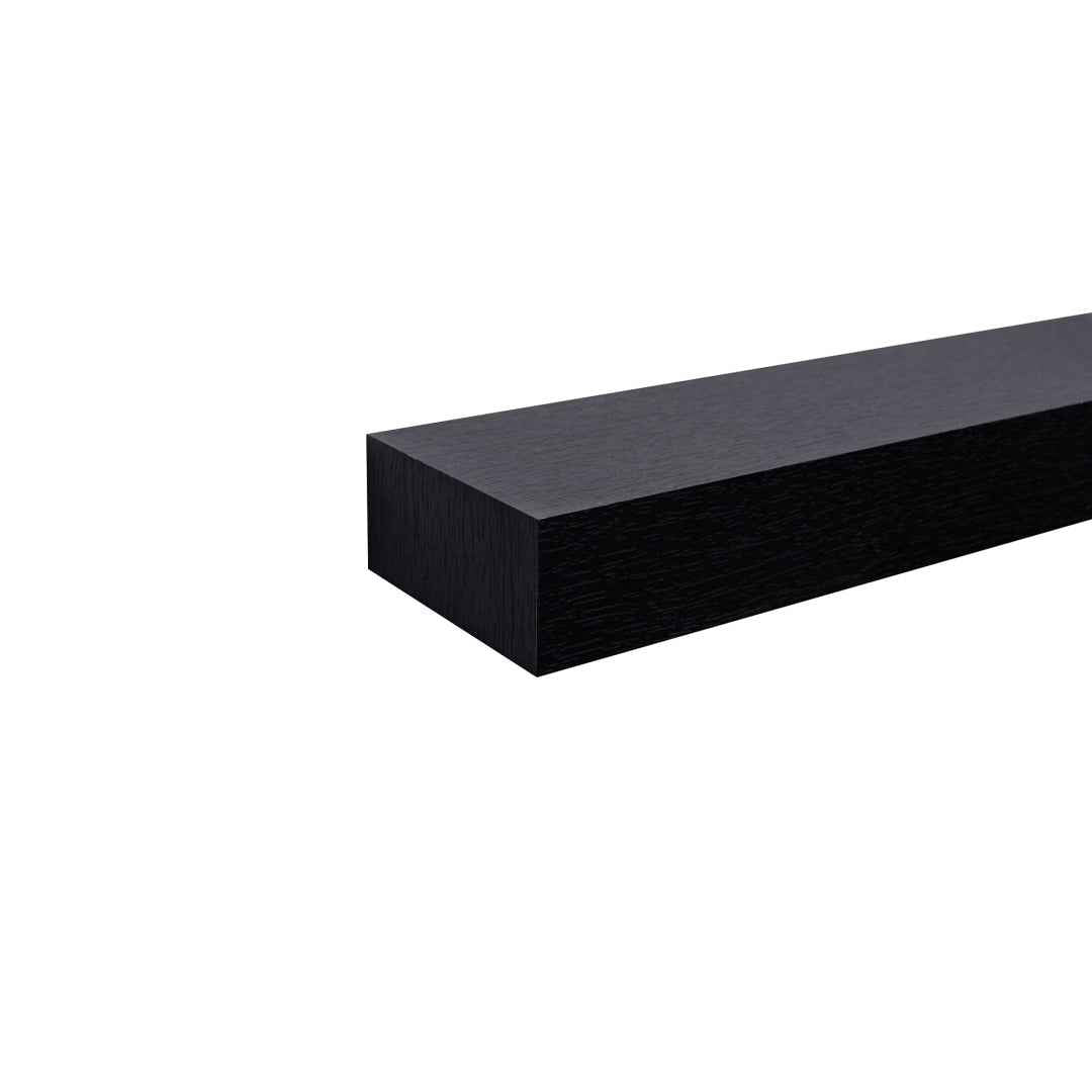 Floating Shelves  15.75 Wall Mounted Wood Shelves For Bathroom, Bedroom, Living Room, Kitchen, Hanging Shelf For Books Storage Decor With Invisible Brackets, Built-in LED Lighting, Black