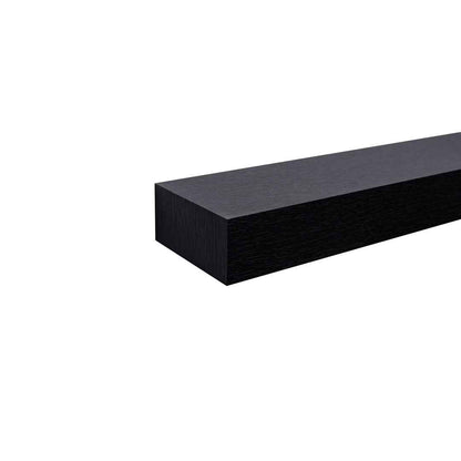 Floating Shelves  15.75 Wall Mounted Wood Shelves For Bathroom, Bedroom, Living Room, Kitchen, Hanging Shelf For Books Storage Decor With Invisible Brackets, Built-in LED Lighting, Black