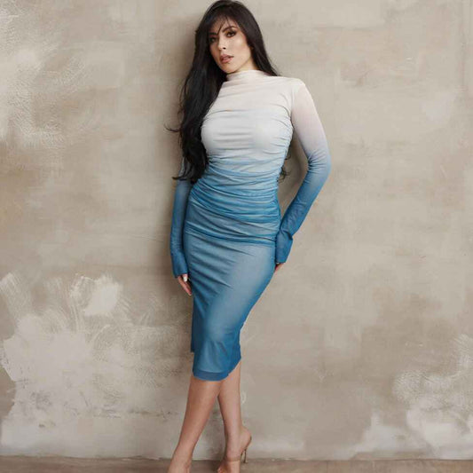 Ombre Mesh Dress