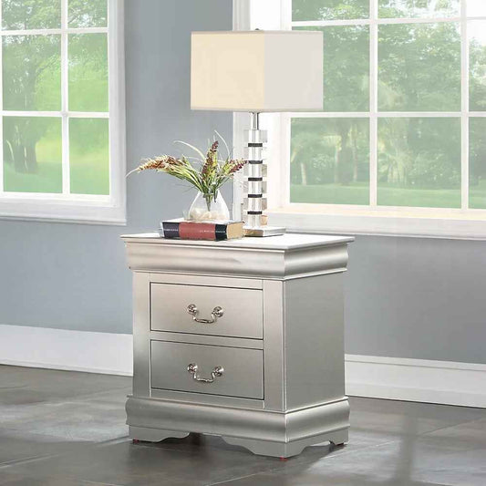 Storea Storage Nightstand - White Platinum