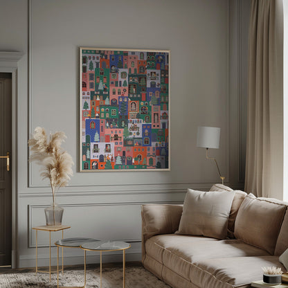 Wall art Holiday Houses Canvas Print