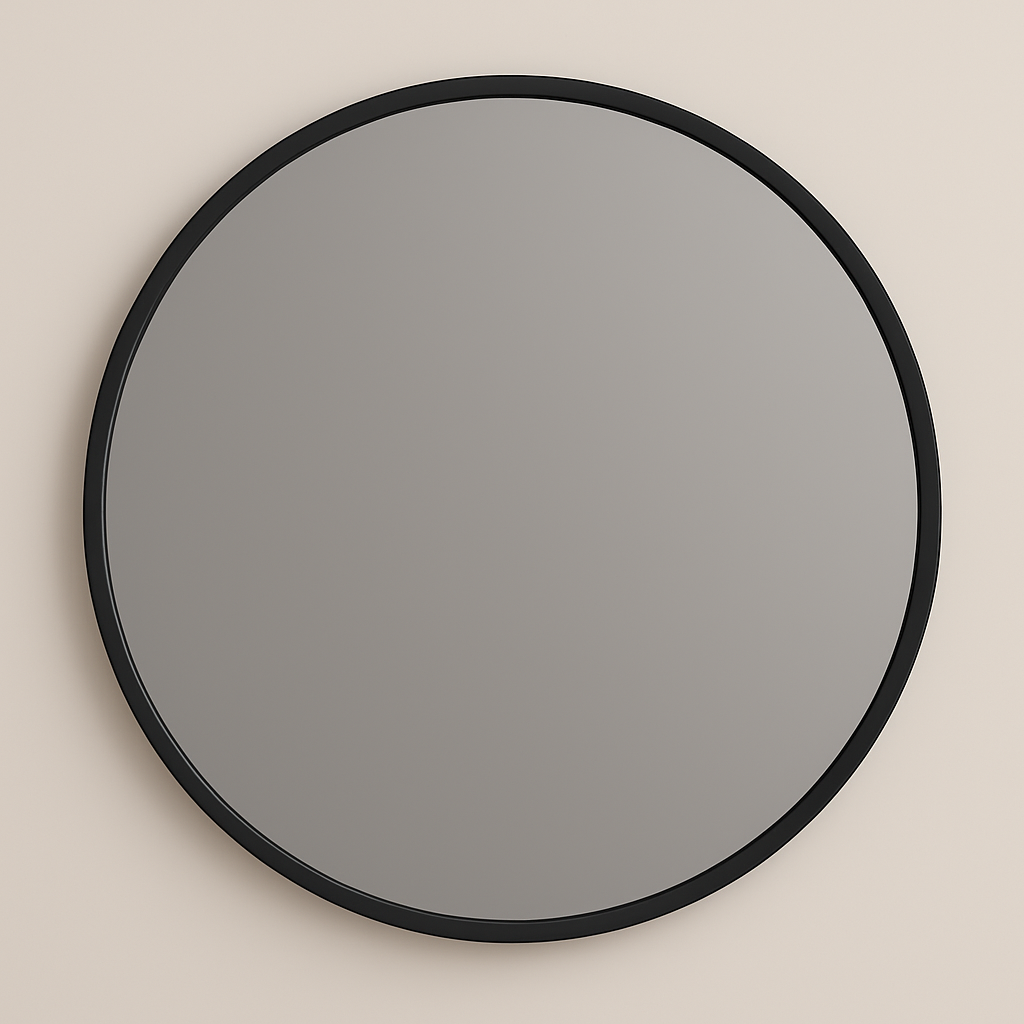 Ondelle Round Bathroom Mirror — Slim Metal Frame, 24″ & 32″