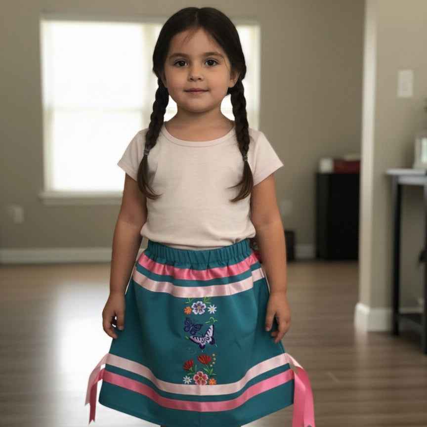 OLDTRIBES™ Infants Embroidered Flowers Ribbon Skirt