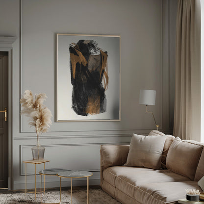 Wall art Black Figure On Neutral Background 1