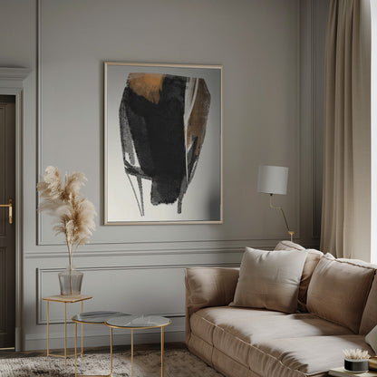 Wall art Black Figure On Neutral Background 2
