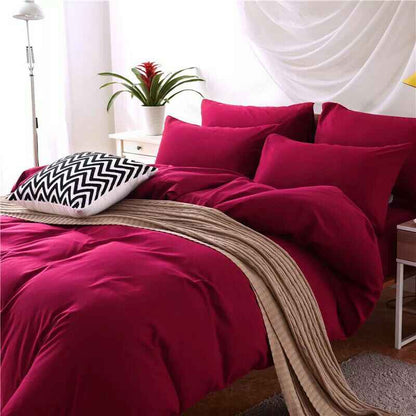 4-Piece Bedding Set – Modern Floral Polyester Sheet & Duvet Cover Set with Pillowcases