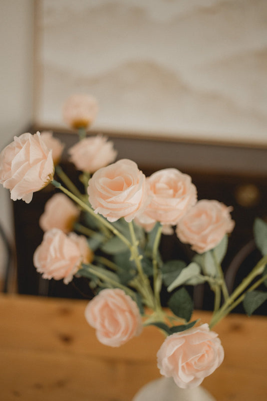 6 Blossom Rose Stem