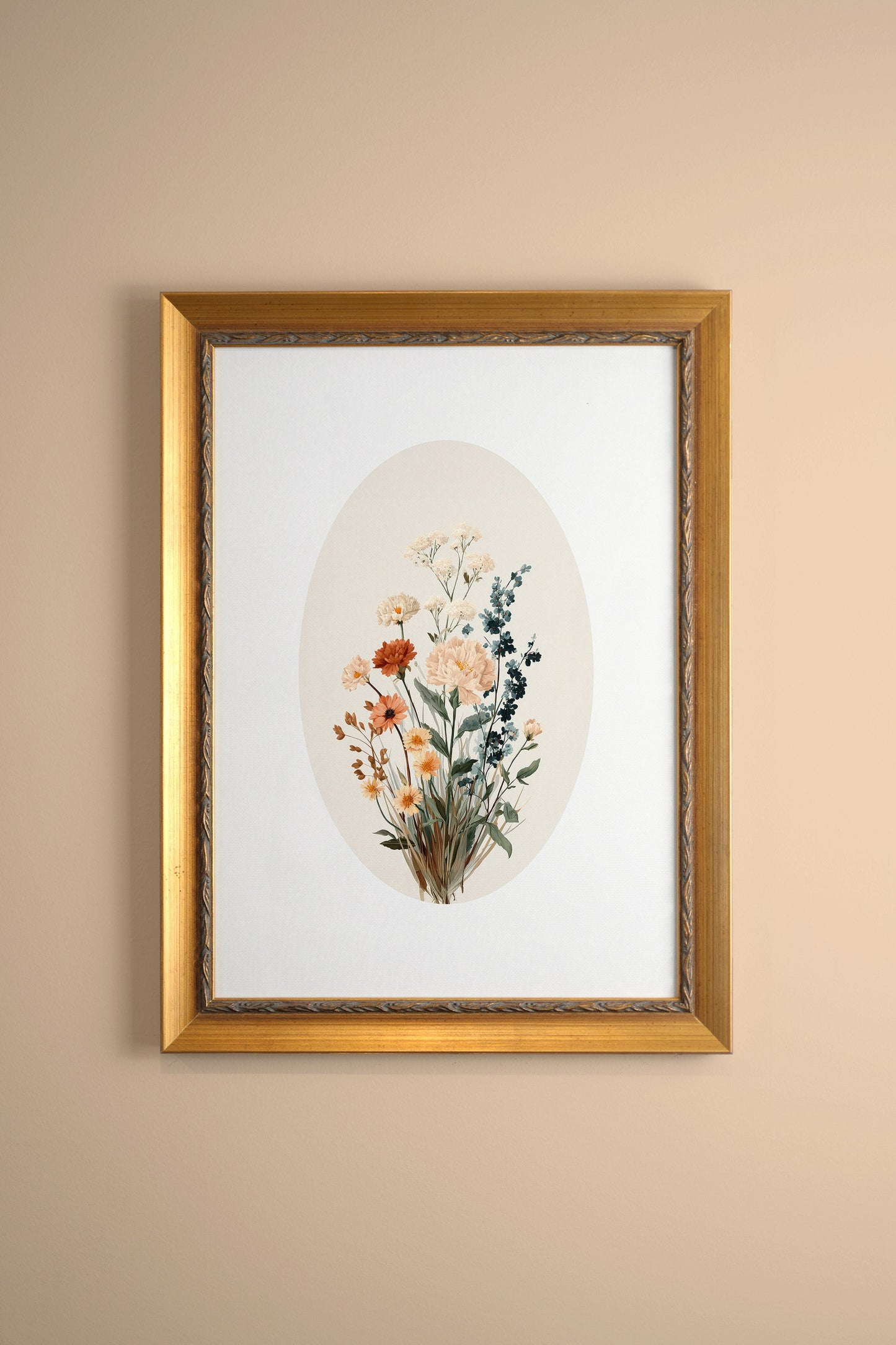 SANFTE BLÜTE, VINTAGE RAHMEN ODER