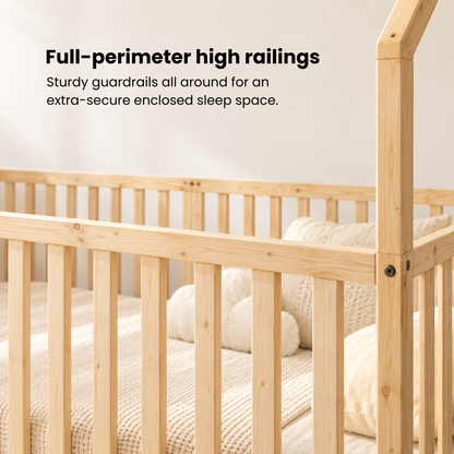 KAI HOUSE BED WITH HIGH RAILINGS