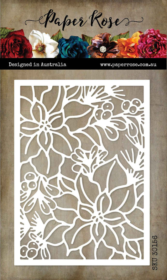 Christmas Poinsettia Coverplate Metal Cutting Die 30156