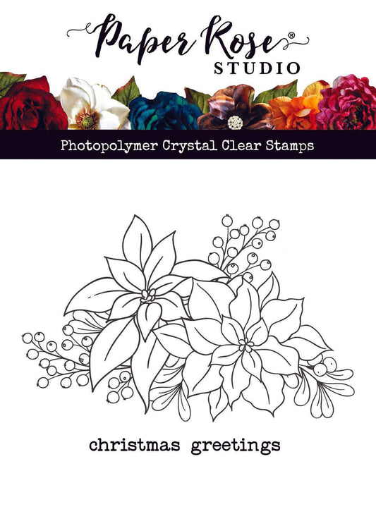 Poinsettia Bouquet Clear Stamp Set 30306