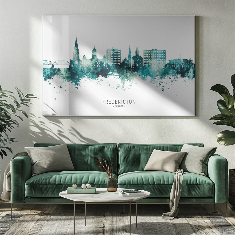 Wandkunst Fredericton Kanada Skyline