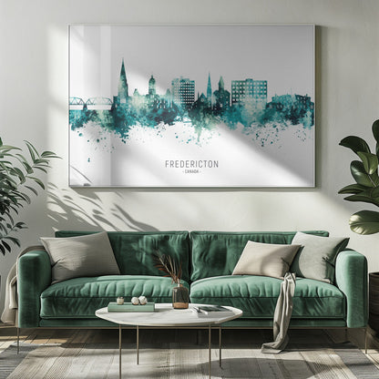 Wandkunst Fredericton Kanada Skyline