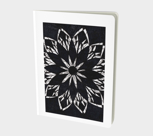 Large | Notebook | Black Stained Glass