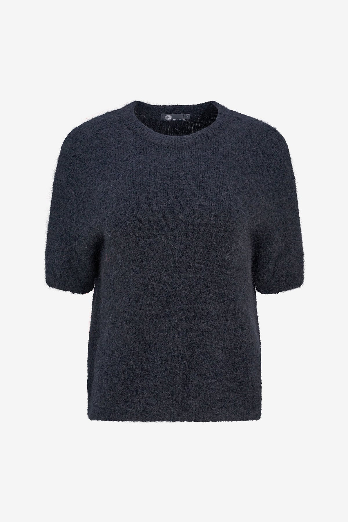 Women's Soft Brushed-Knit Crew-Neck Sweater with Elbow-Length Sleeves