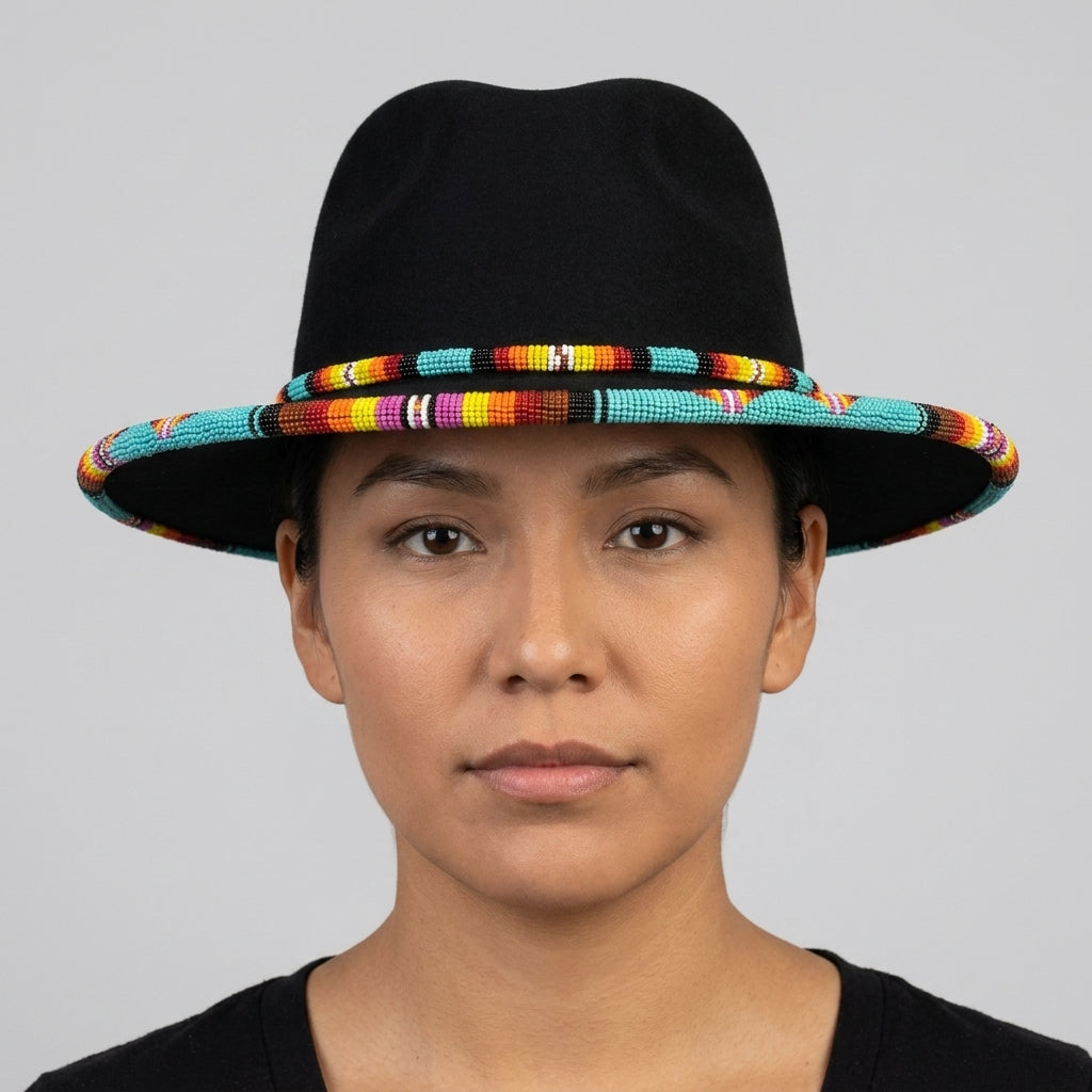 Size-58 Handmade Beaded Hat
