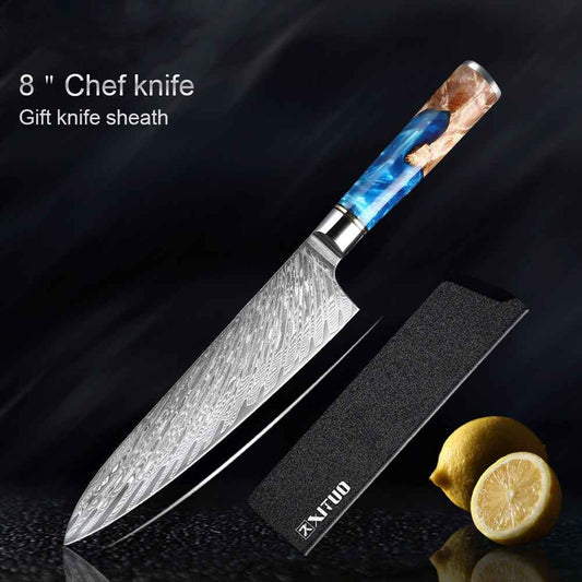 7-Piece Stainless Steel Kitchen Knife Set – Chef, Bread, Boning & Meat Cutting Knives (Deliver to United States Only)