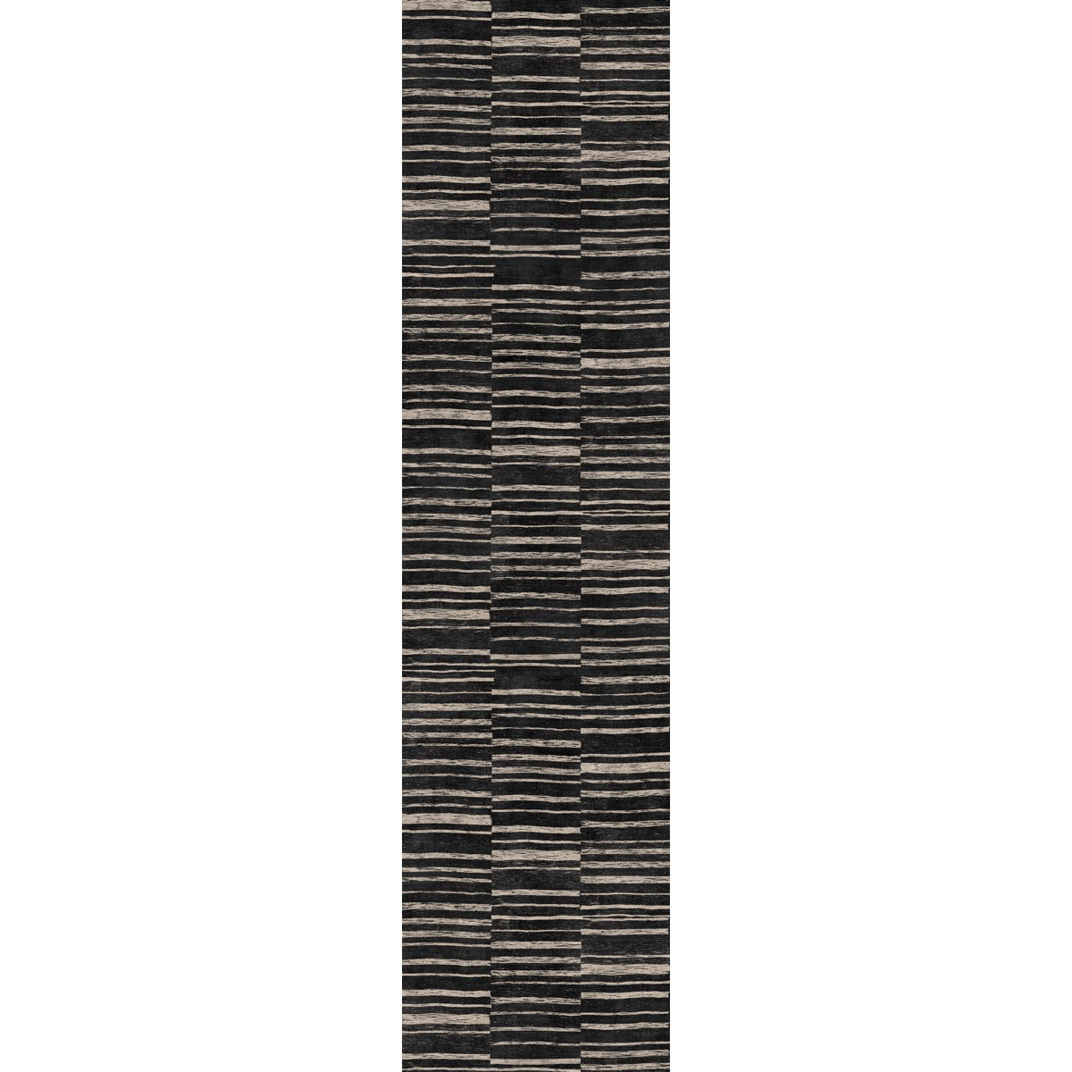 Sahara Schwarz & Natur Teppich