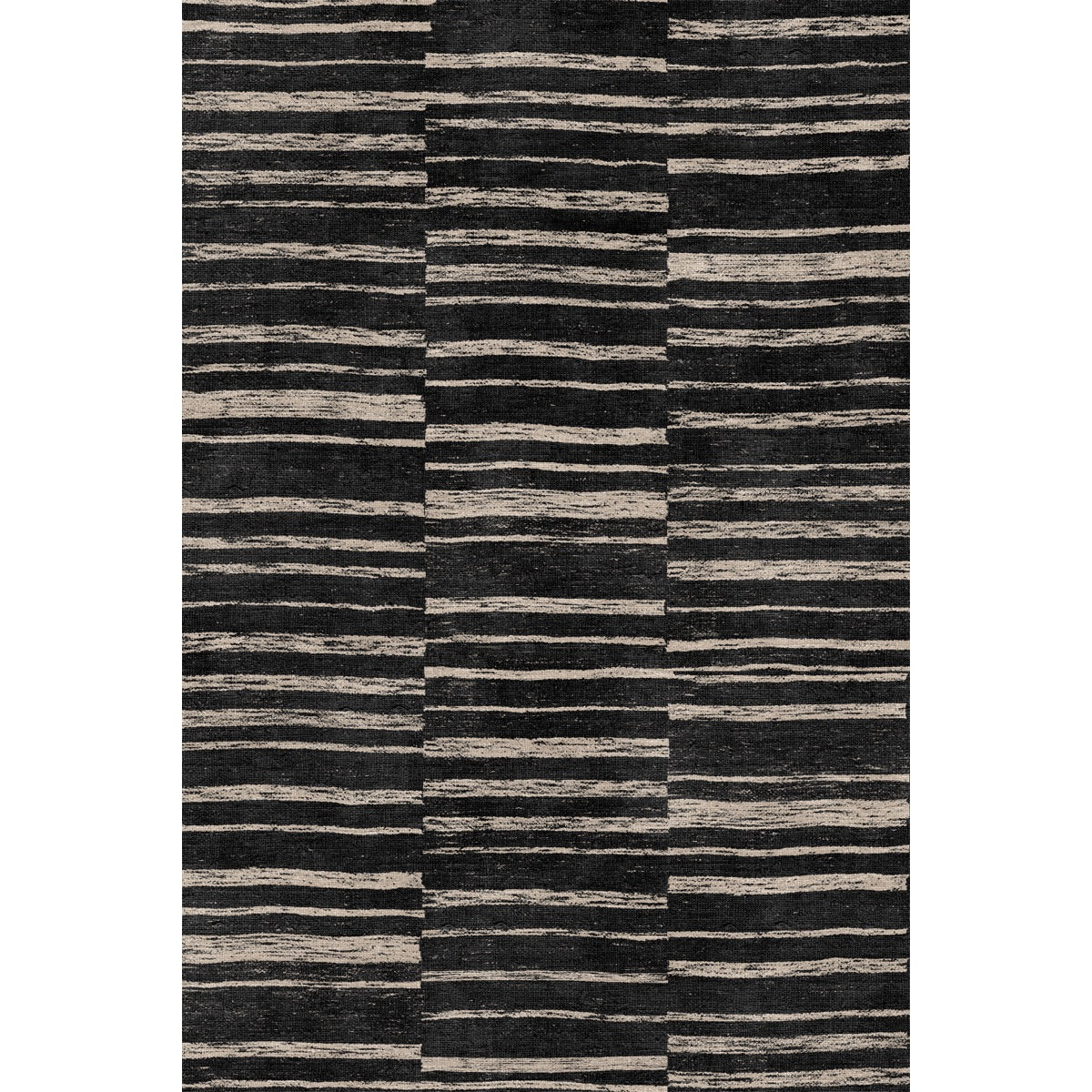 Sahara Schwarz & Natur Teppich