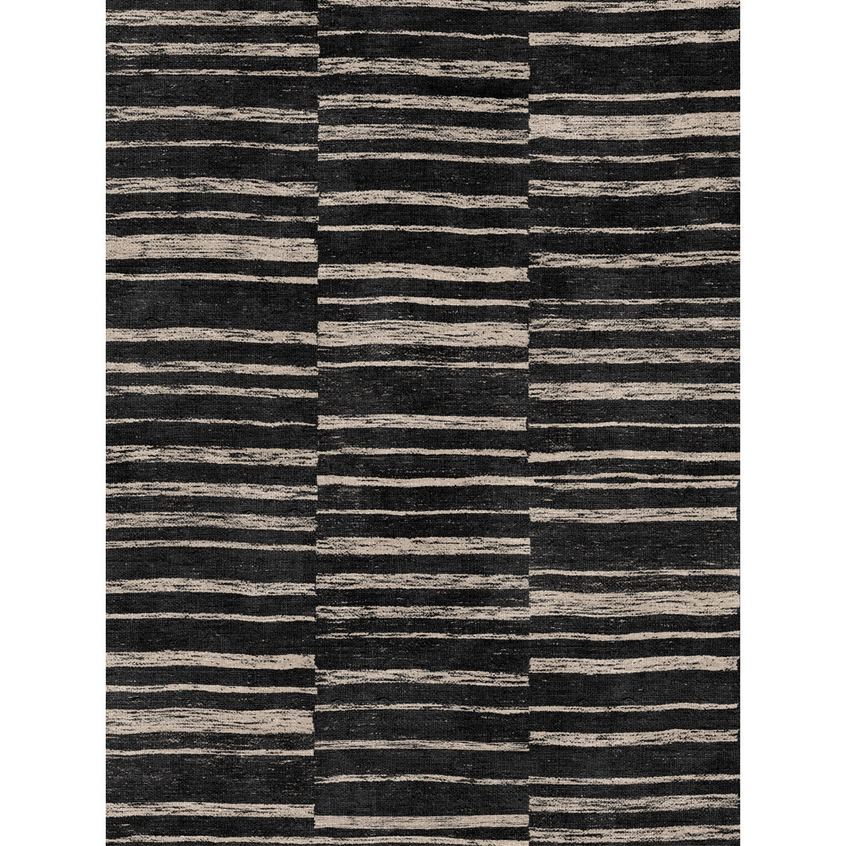 Sahara Schwarz & Natur Teppich