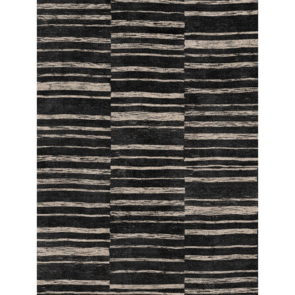 Sahara Schwarz & Natur Teppich