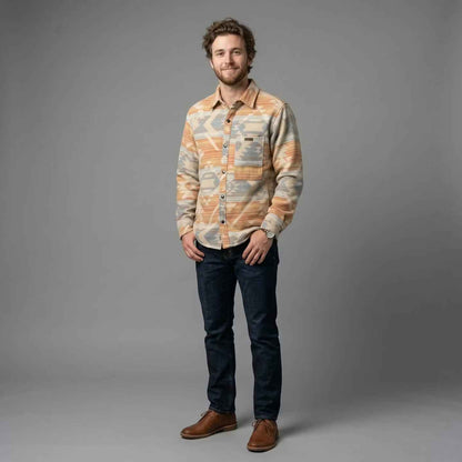 Light Blue and Orange  Grand Canyon Jacket (Unisex)