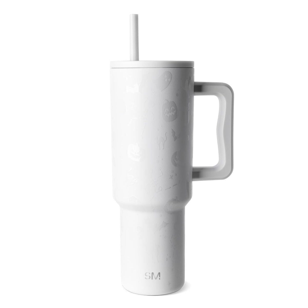 Simple Modern Halloween Tumbler with Handle | 40oz | Skeletons