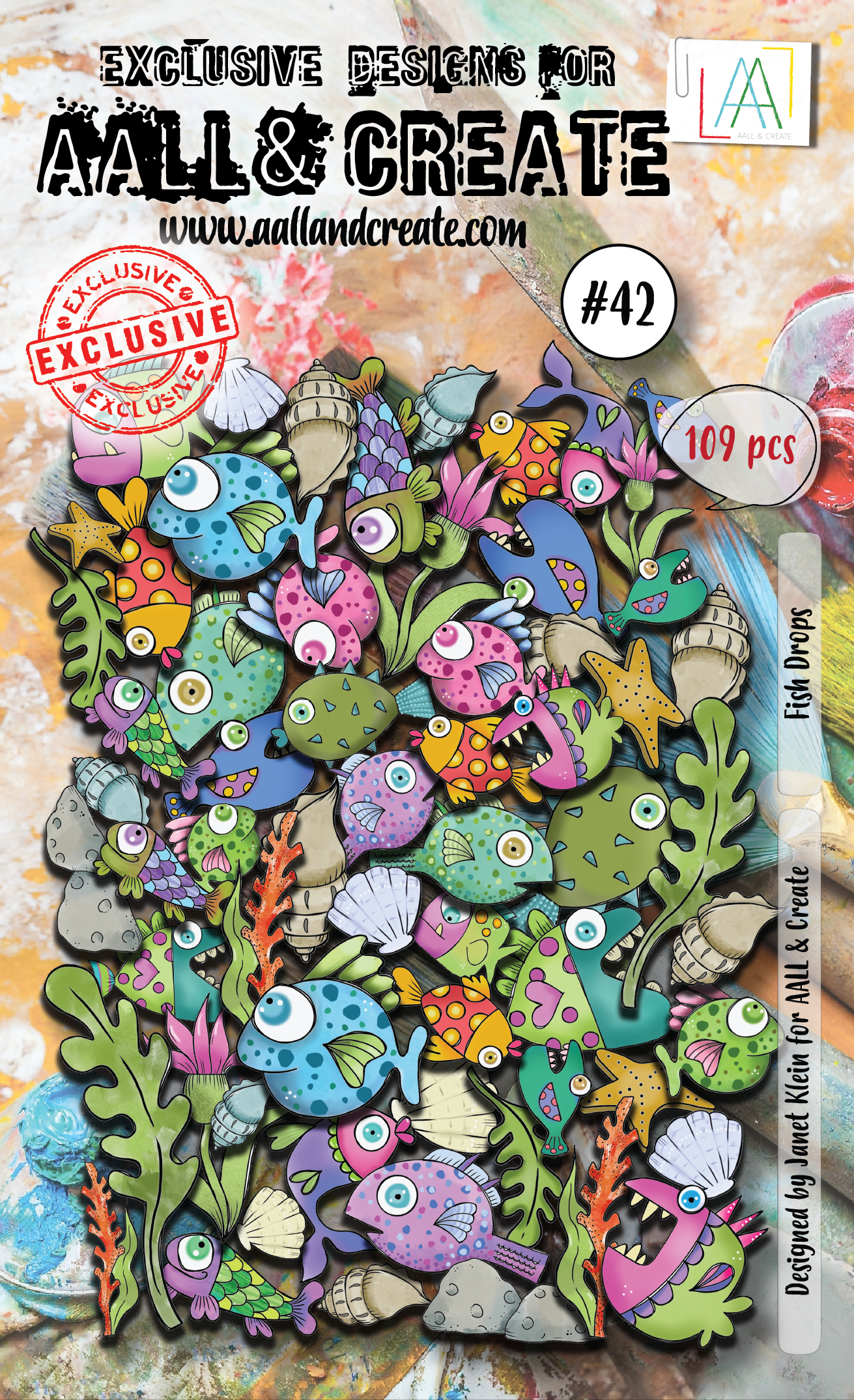 AALL and Create  Ephemera Die-Cuts - 42 - Fish Drops