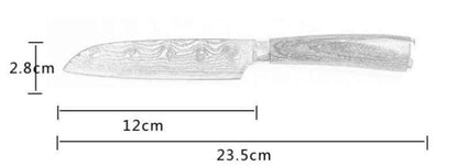 7-Inch 7Cr17 Stainless Steel Damascus Chef Knife – Colored Wood Handle Kitchen Cooking Knife (Deliver to United States Only)