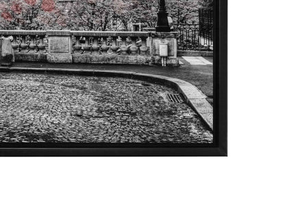 Canvas Print-Eiffel Tower Black white and red-Wall Art