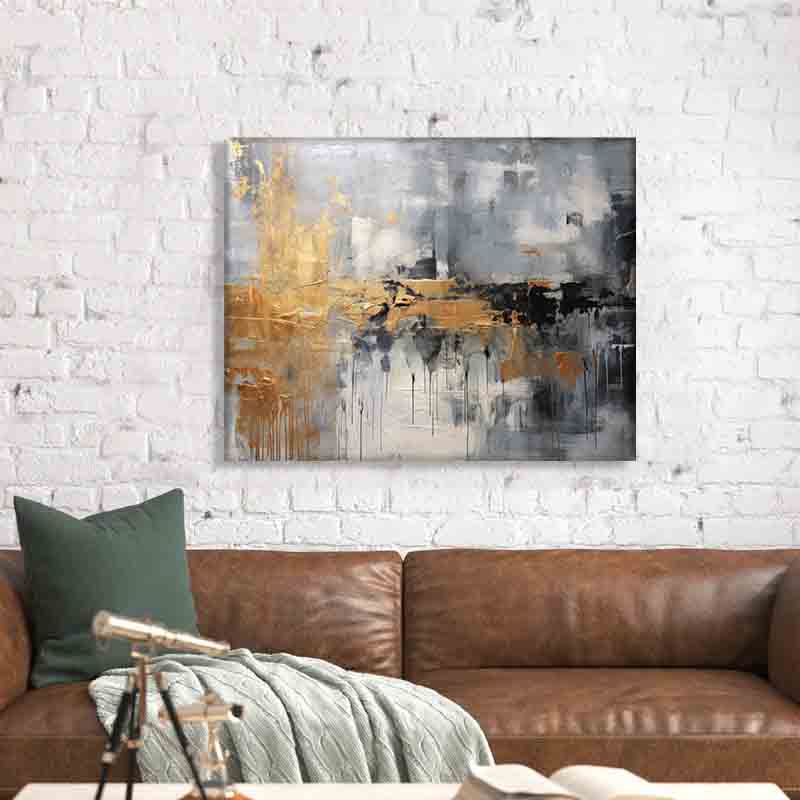 Wandkunst – Abstraktes Leinwandbild Herbst