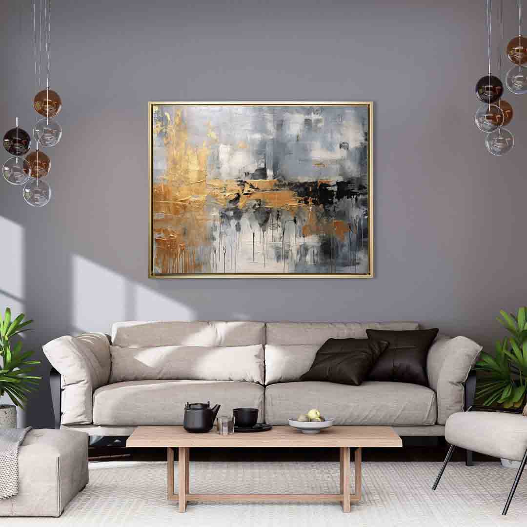 Wandkunst – Abstraktes Leinwandbild Herbst