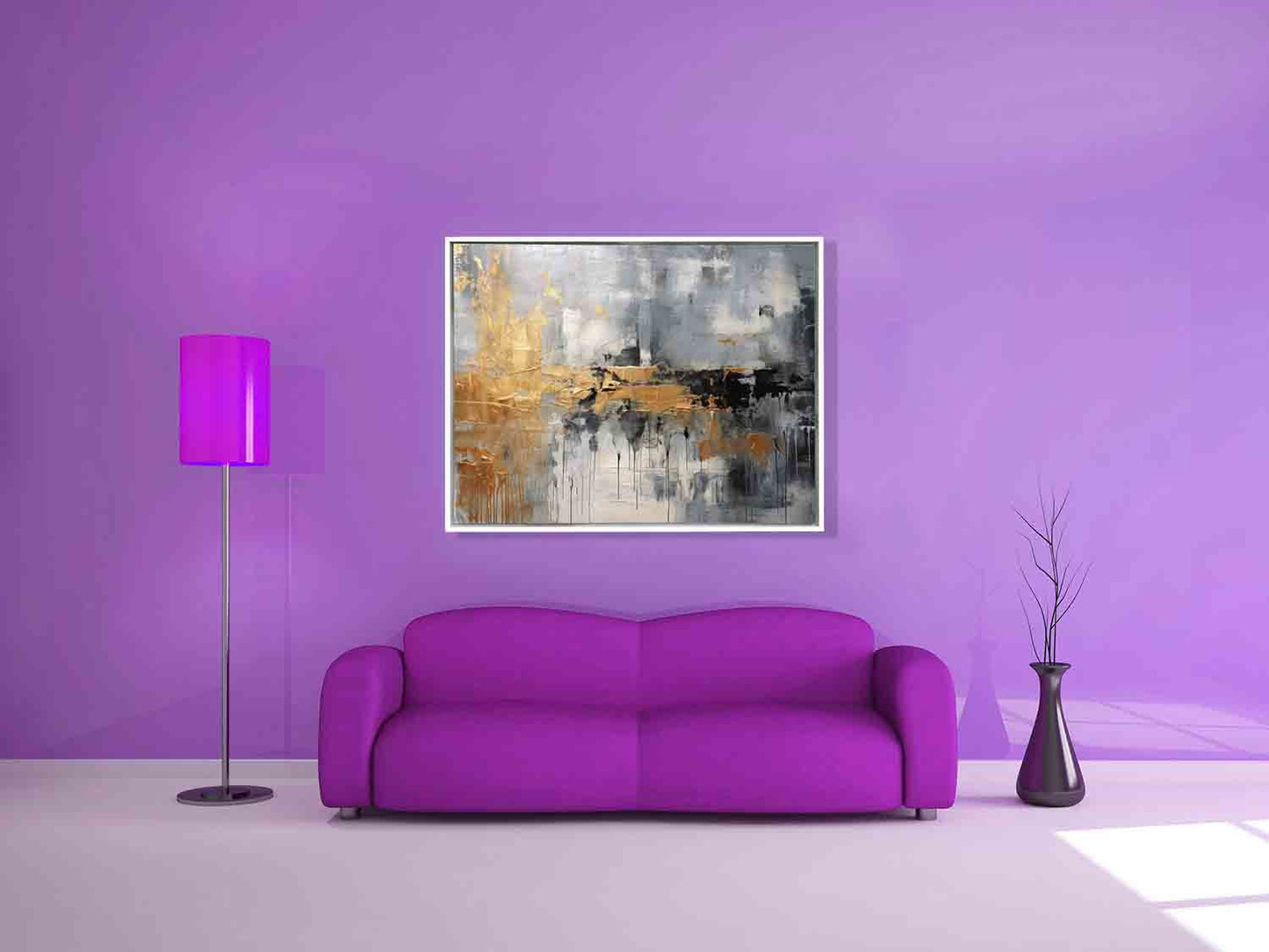 Wandkunst – Abstraktes Leinwandbild Herbst