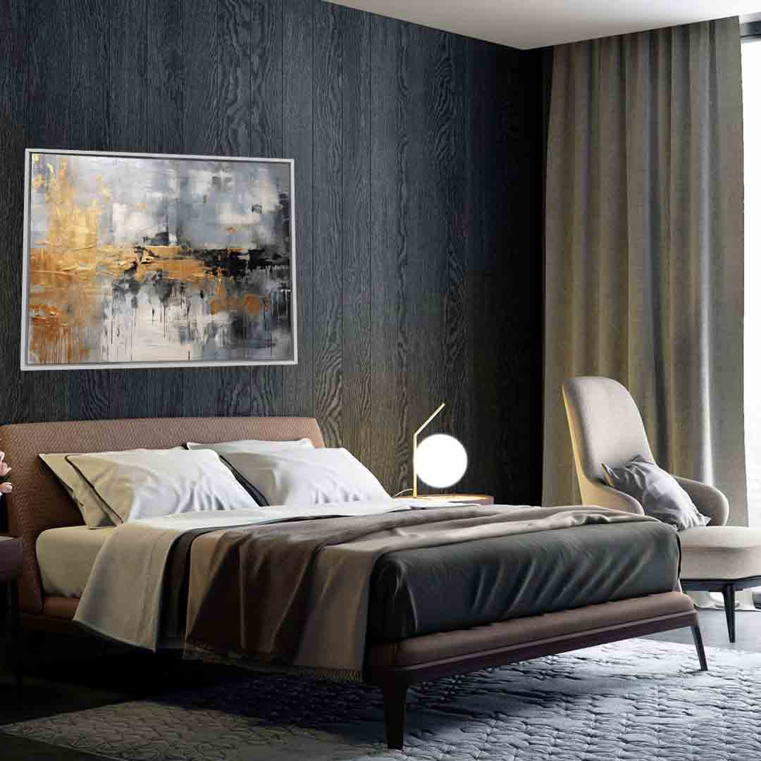 Wandkunst – Abstraktes Leinwandbild Herbst