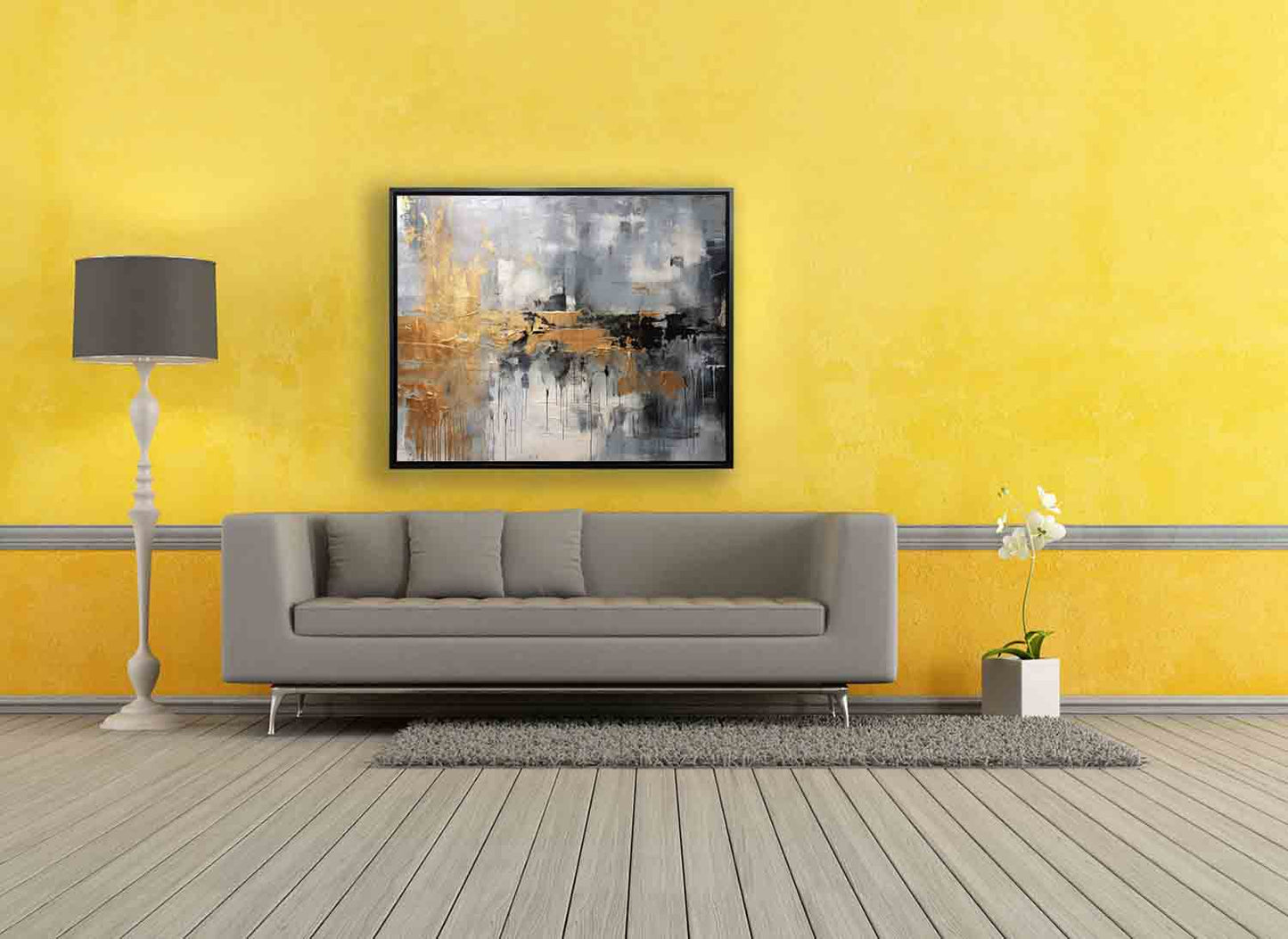 Wandkunst – Abstraktes Leinwandbild Herbst