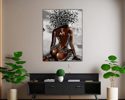 Wandbild-ICH BIN-Leinwandbedruckt