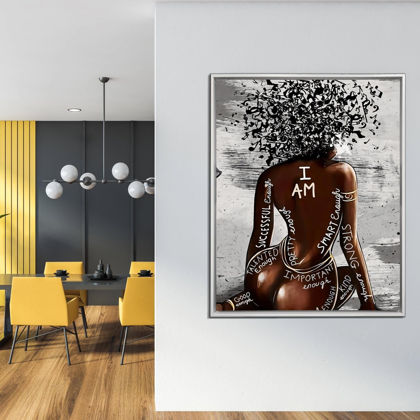Wandbild-ICH BIN-Leinwandbedruckt