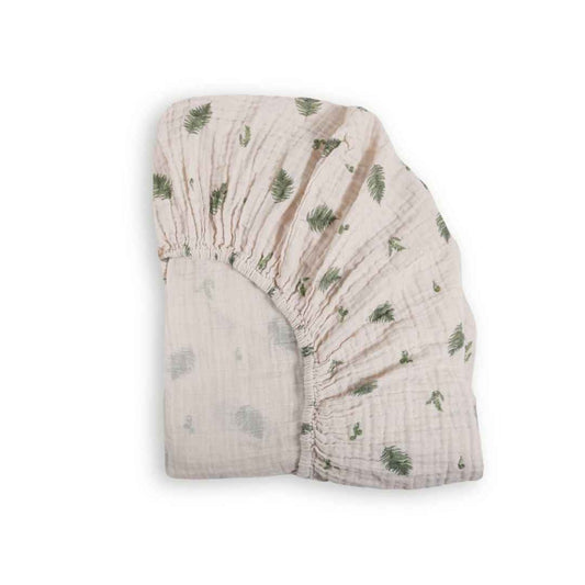Organic Cotton Muslin Crib Fitted Sheets - Fern
