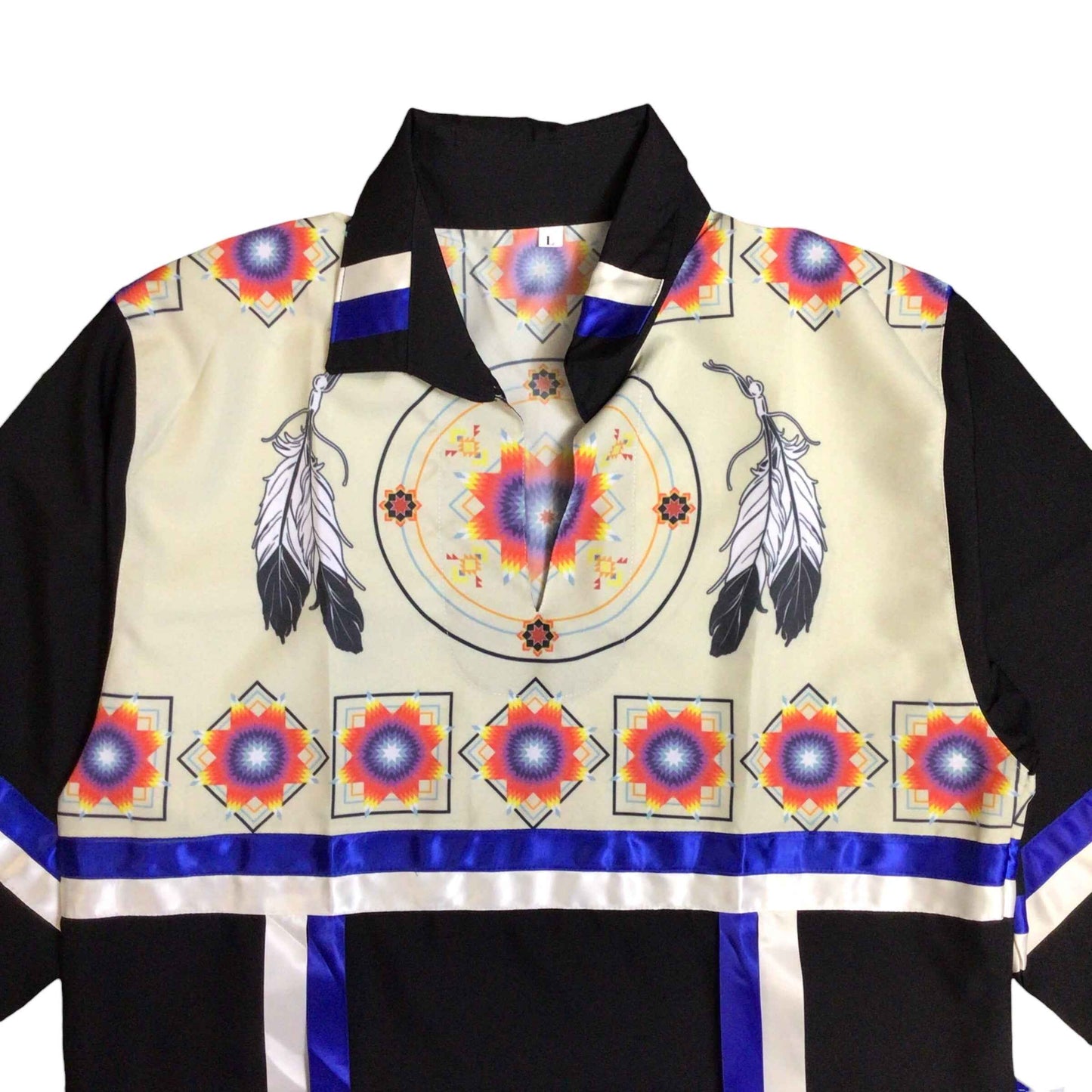 Ribbon Shirt with feathers