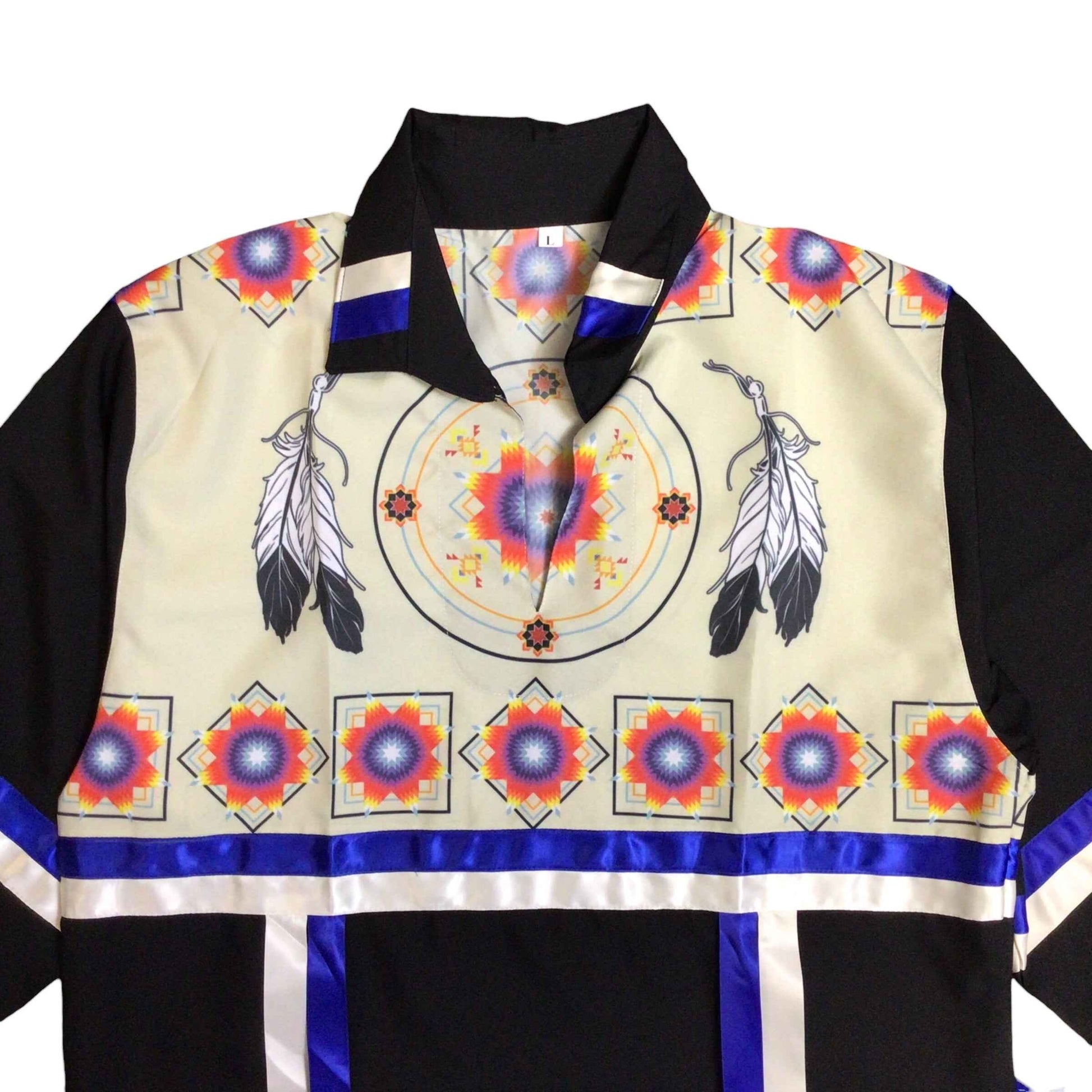 Ribbon Shirt with feathers