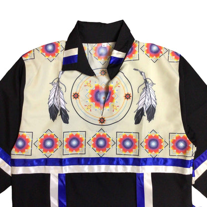 Ribbon Shirt with feathers