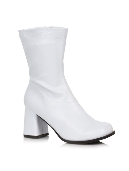 Ellie Shoes Women's Halloween Fashion Boot, White/Patent Shiny, 10