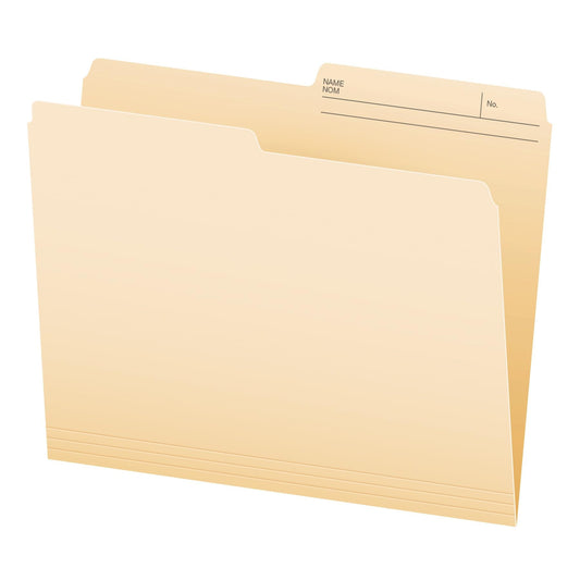 Pendaflex File Folders, 100-Pack, Letter Size, 1/2-Cut Reversible Tab, Manila, for File Cabinets, File Organizer, Corporate Office, School and Business Document Organization 🍁 All In One Marketplace Canada