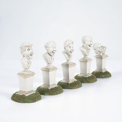 Department 56 Snow Village Halloween Accessories Disneyland The Haunted Mansion Singing Busts Figurine Set, 2.5 Inch, Multicolor