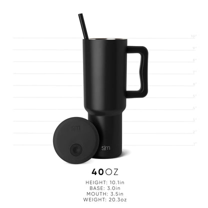 Simple Modern Halloween Tumbler with Handle | 40oz | Stamps