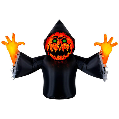 Occasions Halloween 7 Foot Inflatable Pumpkin Reaper with Swirling Lights