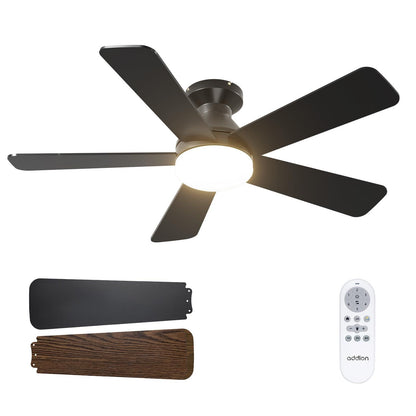 addlon Ceiling Fans with Lights, 42 Inch Low Profile Ceiling Fan with Light and Remote Control, Flush Mount, Reversible, 3CCT, Dimmable, Quiet, Black Small Ceiling Fan for Bedroom Indoor/Outdoor Use 🍁 All In One Marketplace Canada