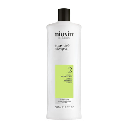 Nioxin Scalp + Hair Thickening System 2 Shampoo, For Natural Hair with Progressed Thinning, 16.9 fl oz (Packaging May Vary) 🍁 All In One Marketplace Canada