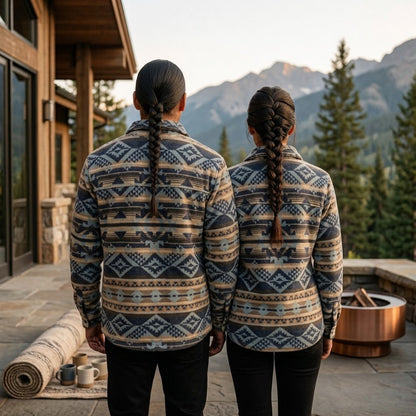 Blue and Cream  Grand Canyon Jacket (Unisex)