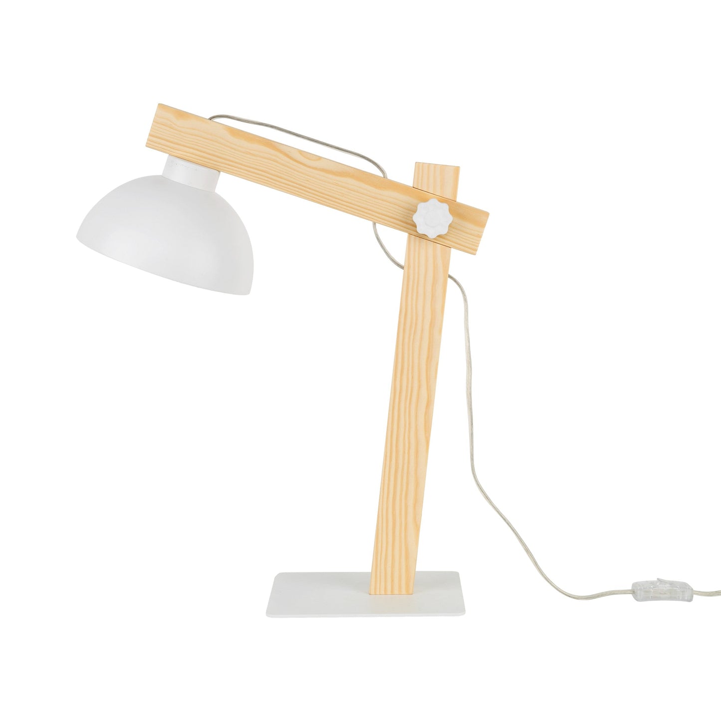 OSLO White Scandinavian Table Lamp for Bedroom & Nightstand